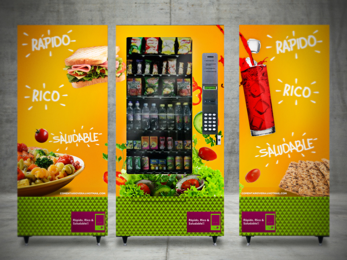 vending expendedora maquina comida Food  colorfull Mockup