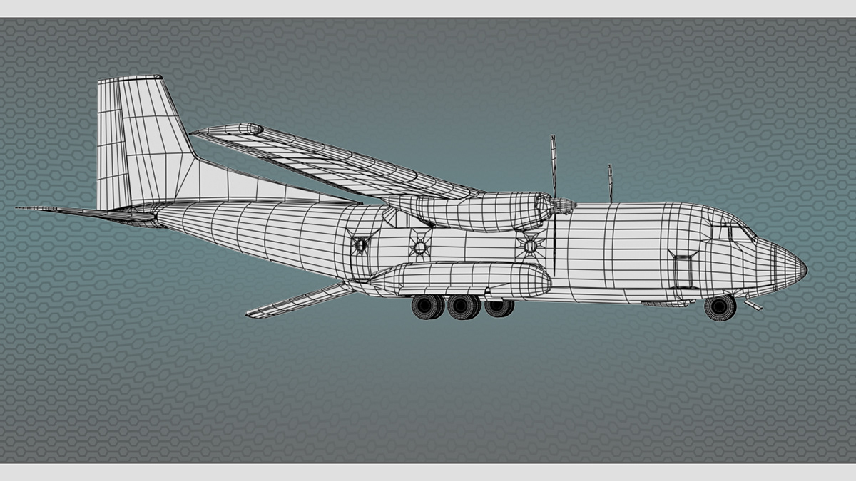 High Poly 3dsmax modeling texturing airplane Fly transall army