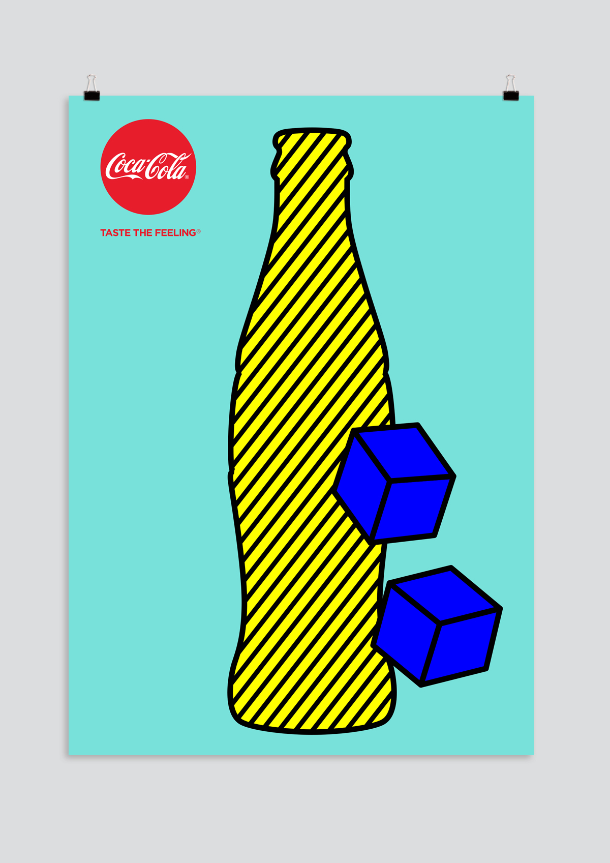 ice cold poster vintage Pop Art Coca-Cola