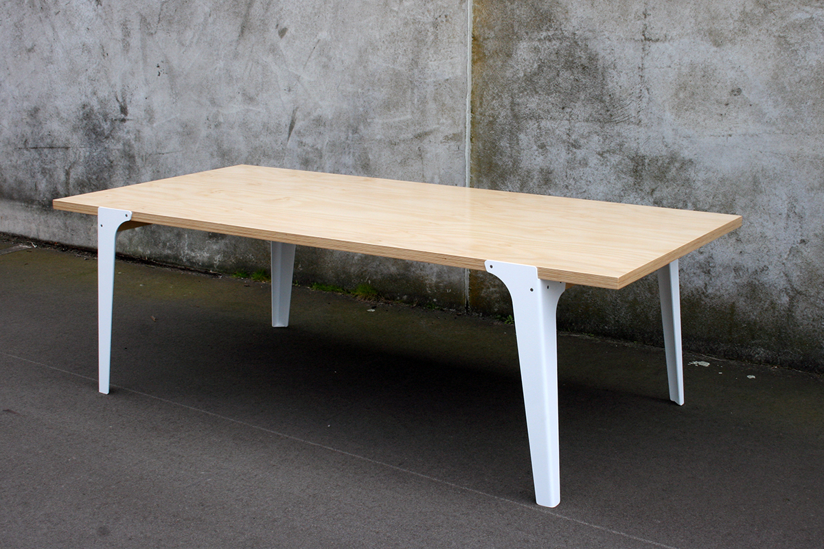 rest dining Y.S Collective Hoop pine steel bent White wood Think & Shift New Zealand design auckland bespoke Y.S Custom