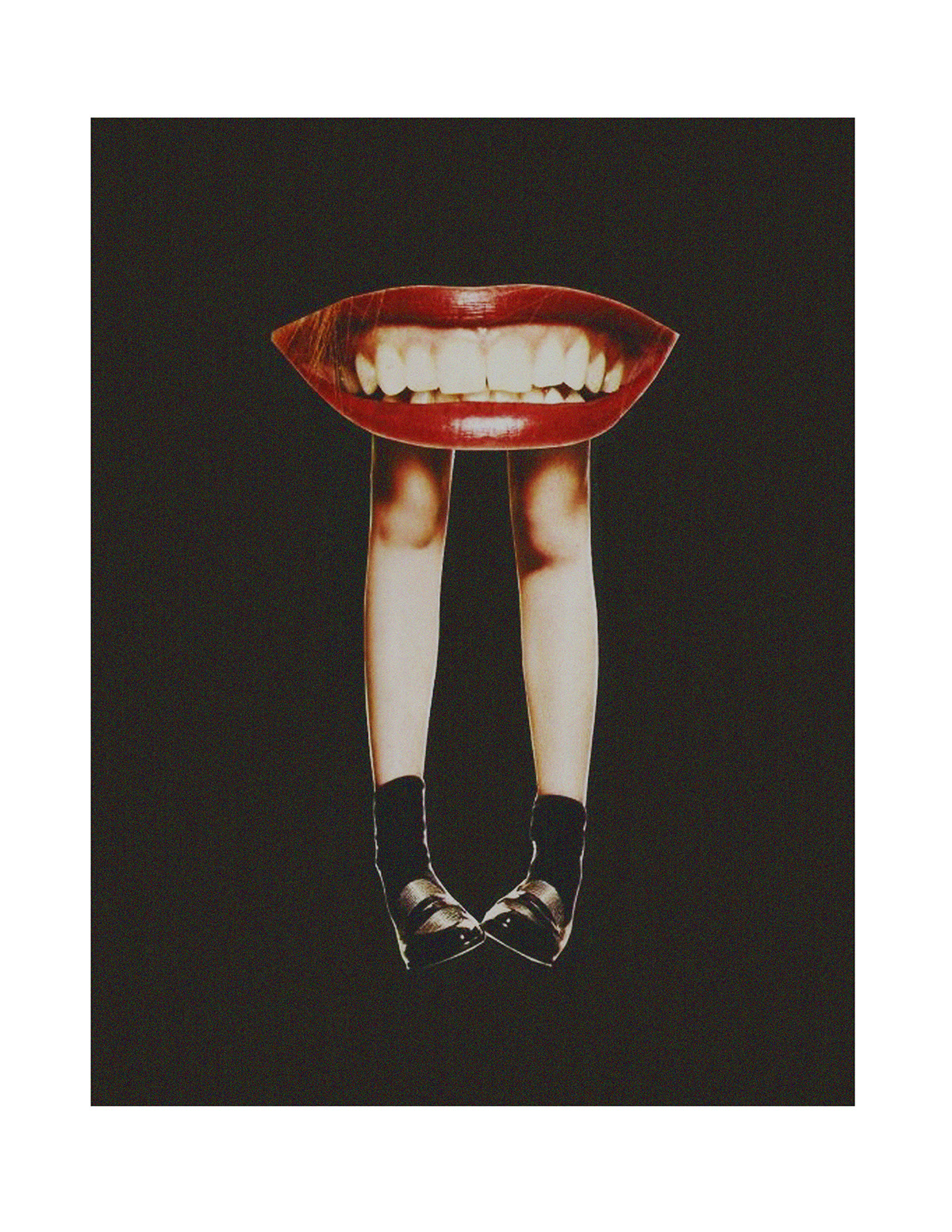 lips legs Dada collage