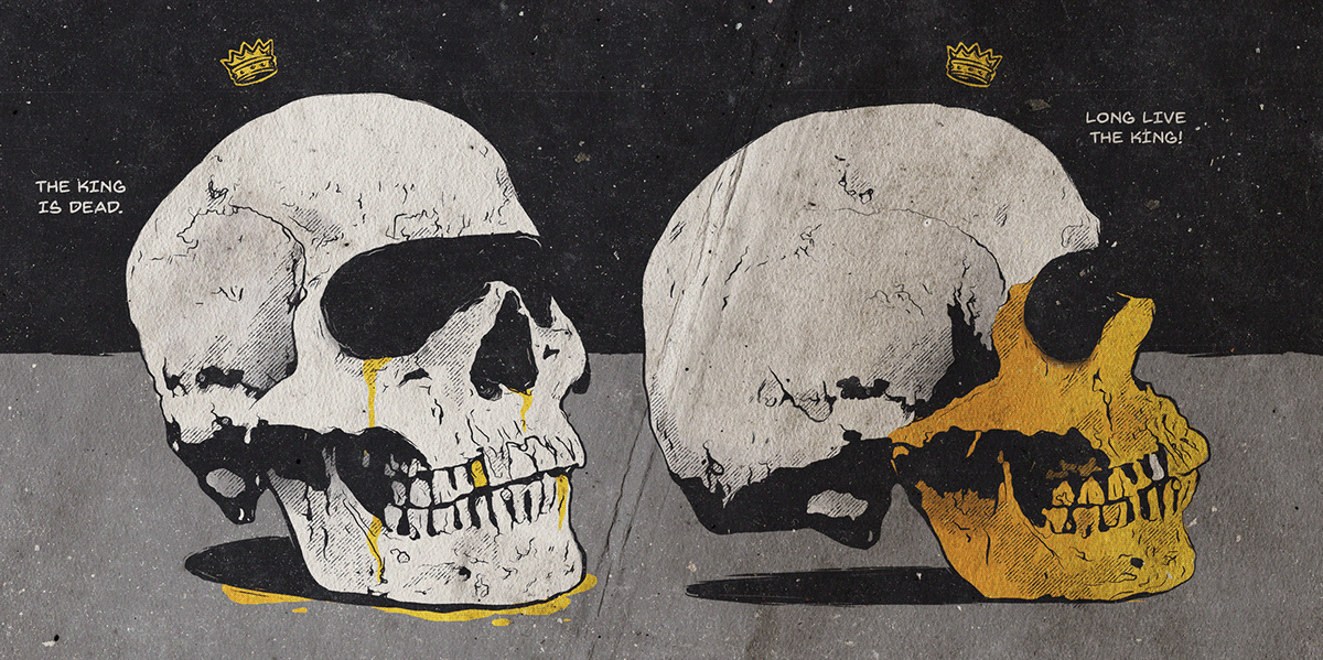 skull skeleton king crown dead darkness