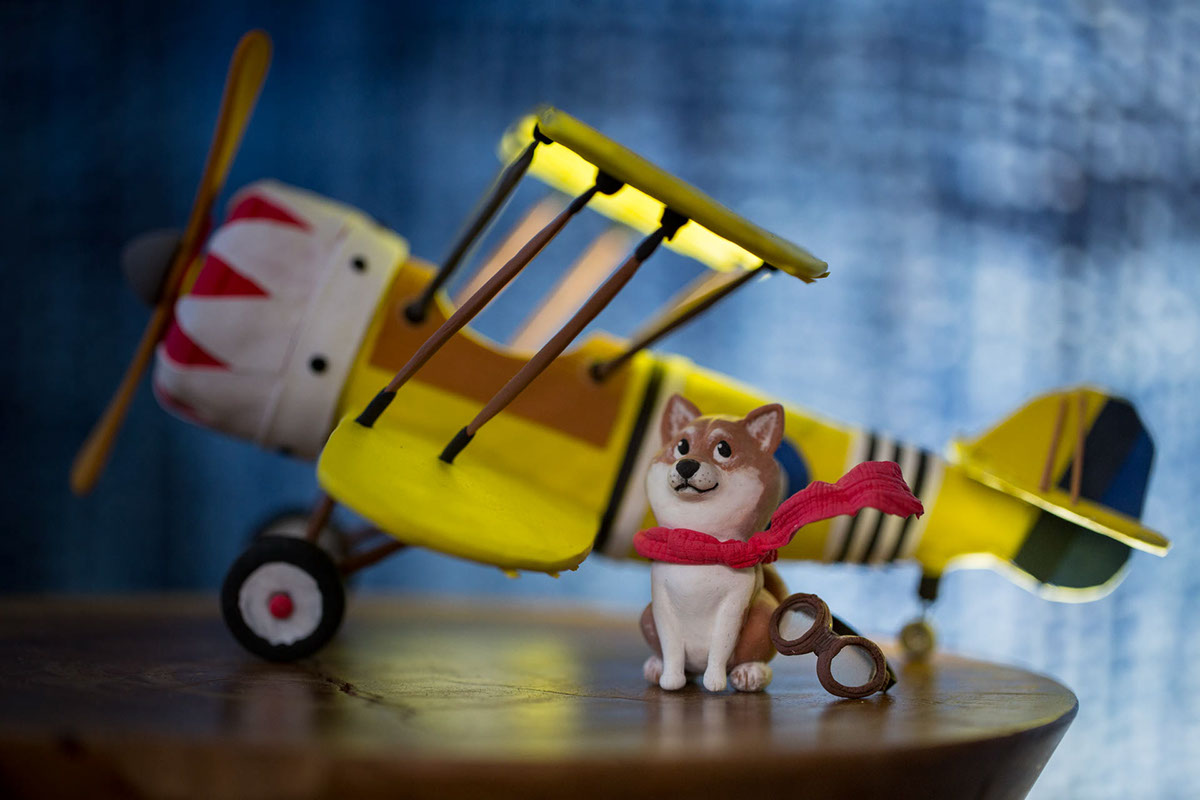 doge dog plane sculpting  toy zen clay