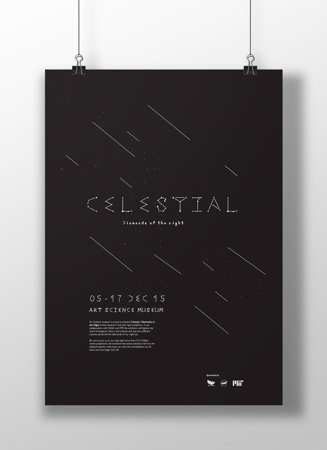 font Typeface stars Constellations Event poster