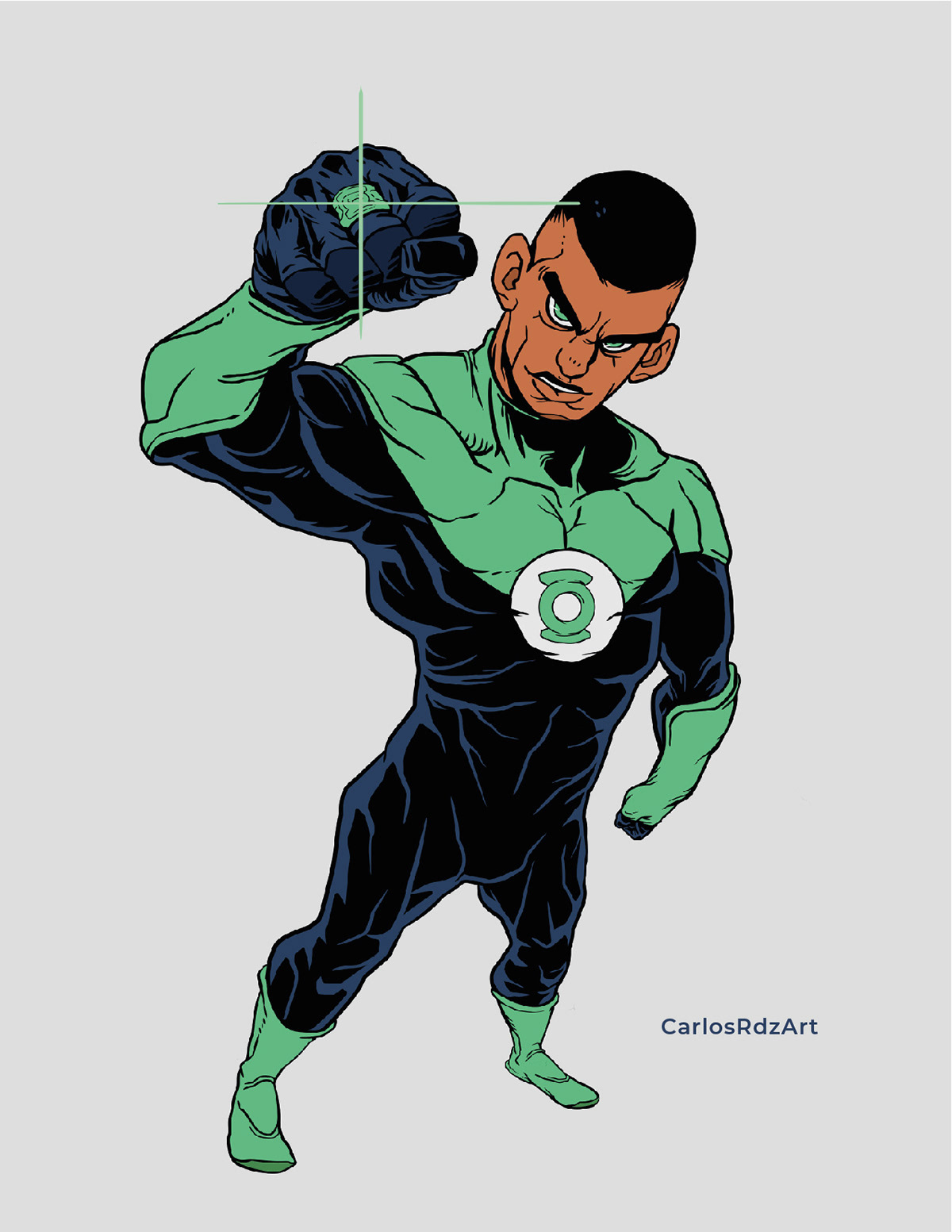 comic Dc Comics Green Lantern justice league linterna verde retrato six fanarts