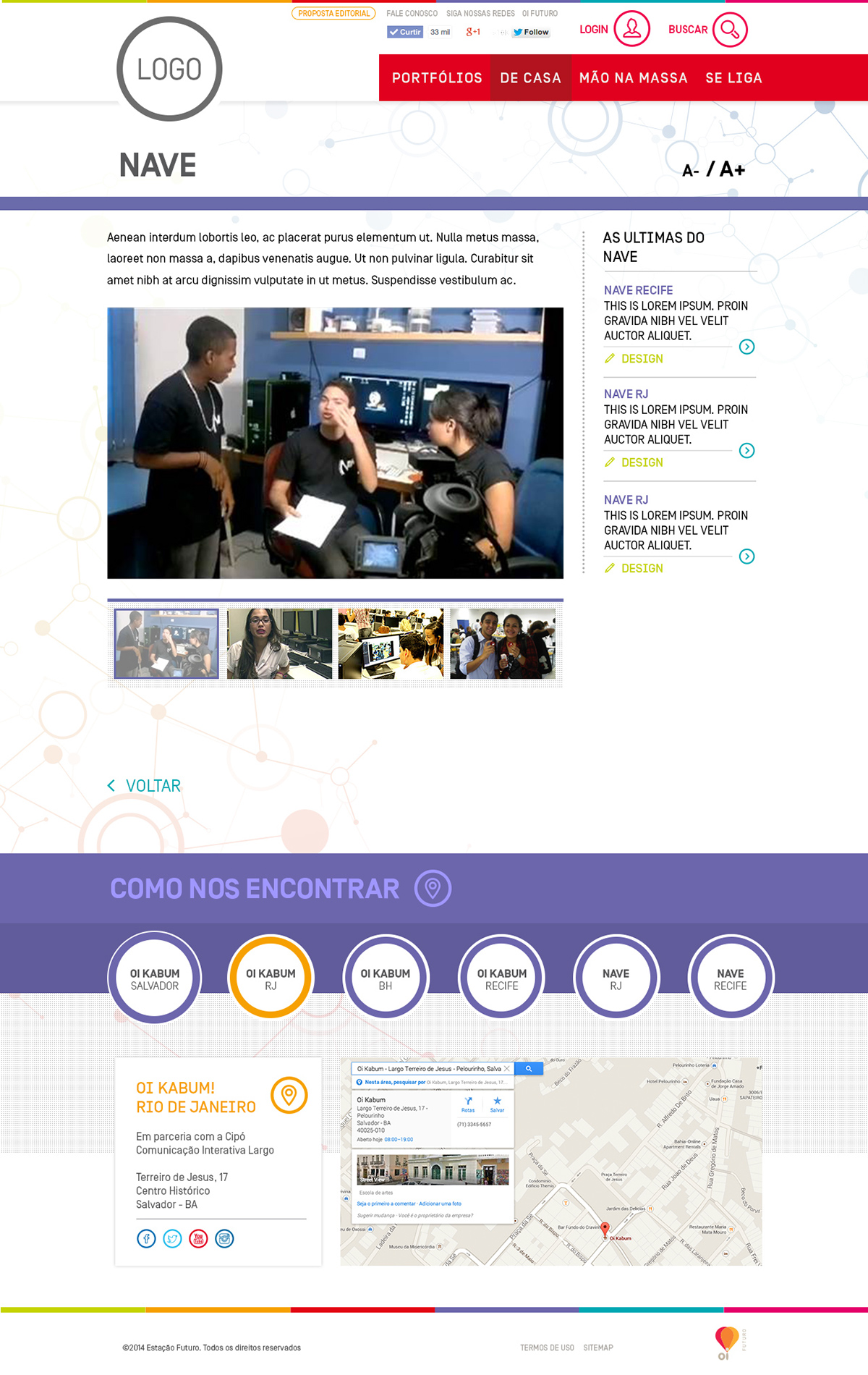 Oi futuro site portal educational