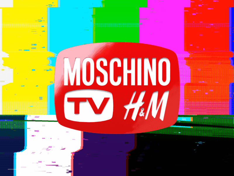 H&M H and M Moschino Glitch Transition rotation animation  motion