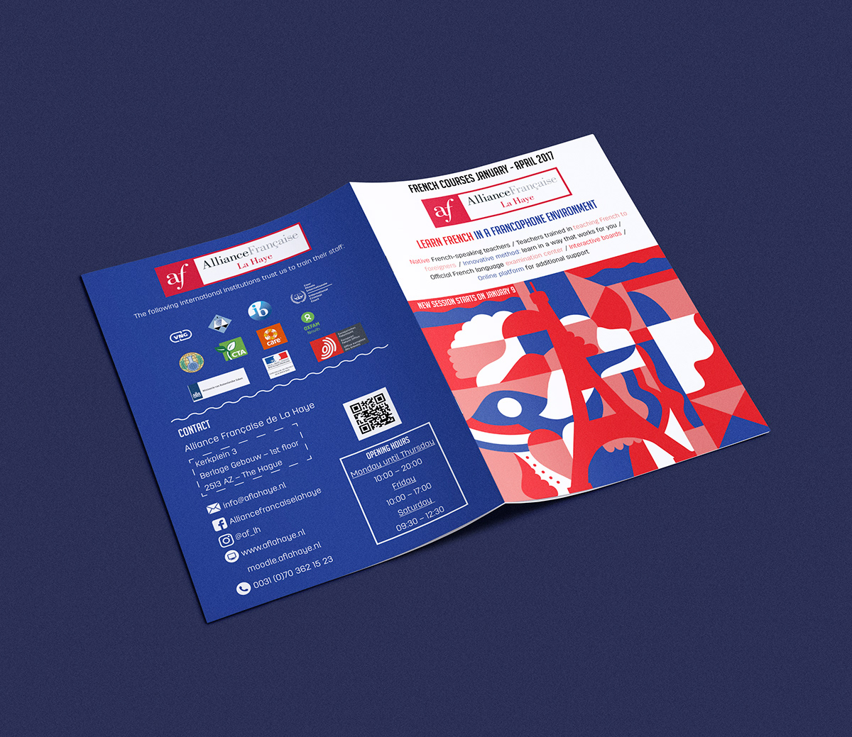 brochure editorial flyer print france pattern abstract Paris marketing  