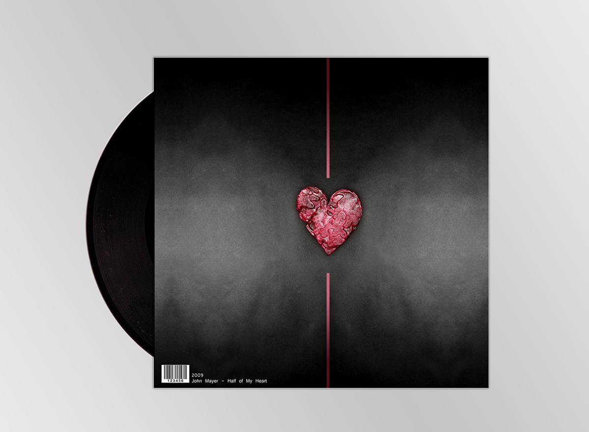 Album design  cover design  graphics innovations inspirational  emotional Interpretation  wax craft experiment digital  handmade john mayer  heart  song