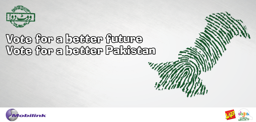 Election campaign Pakistan mobilink vote social media