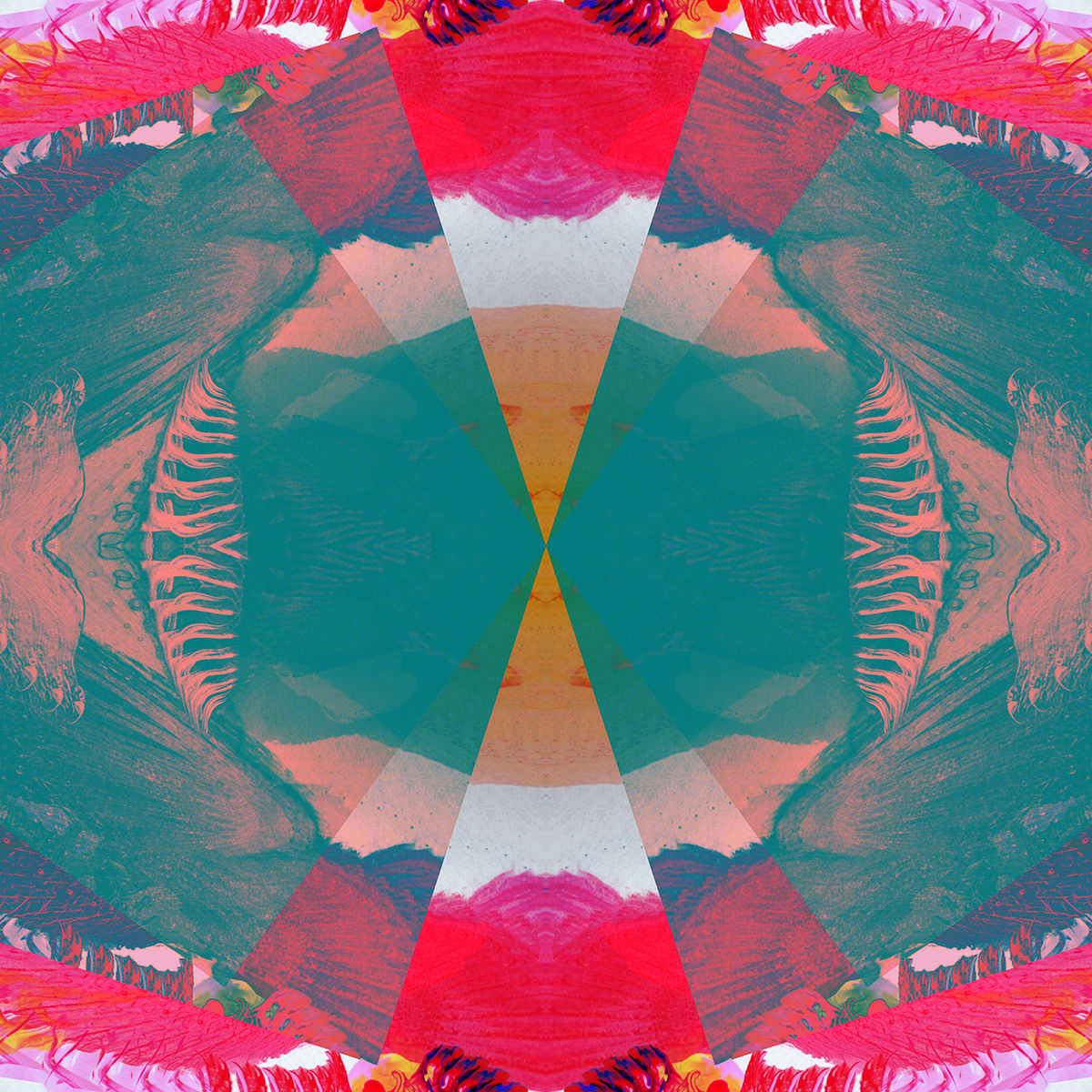 album art abstract mirror trippy colors digital manipulation