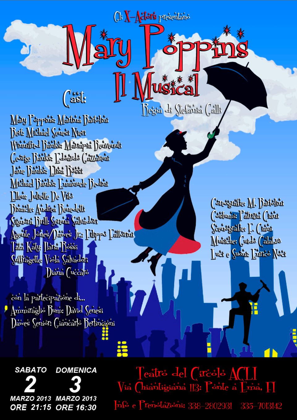 Mary Poppins Umbrella Theatre Musical cast ticket actor Event photoshop x-actor