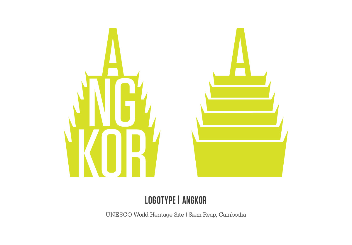 angkor Angkor Wat Cambodia Siem Reap logo Logotype Identity Design risd UNESCO world heritage texture letterhead Booklet envelope