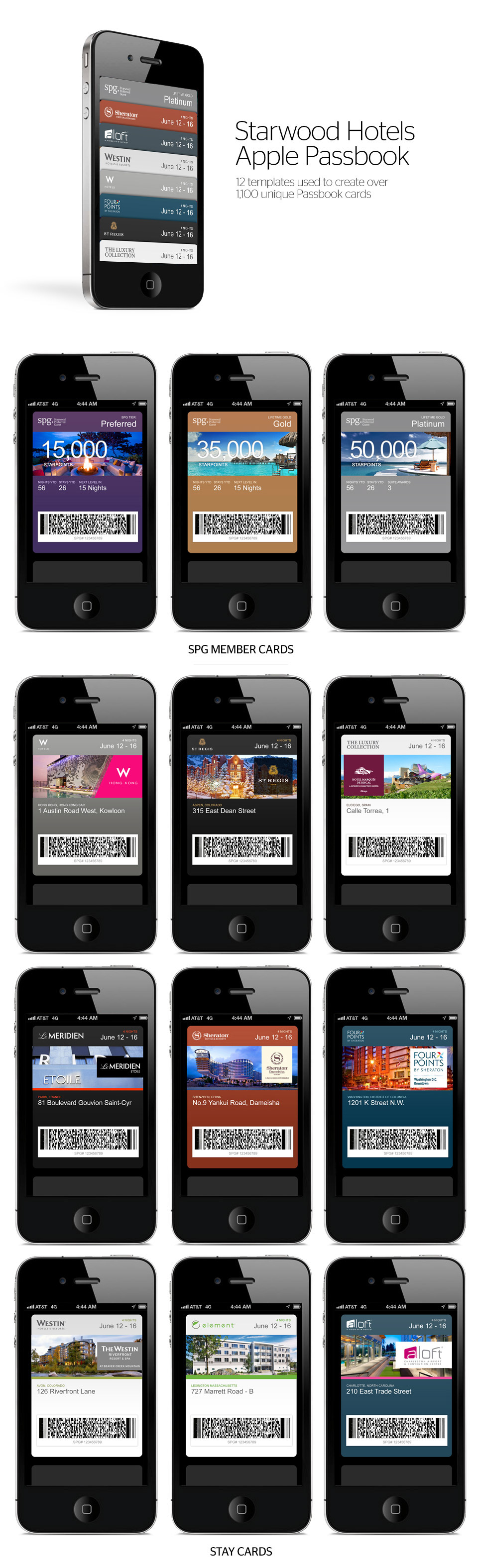 apple  Starwood  Passbook  mobile  iphone  iOS  iOS 6 app  hotel inspire Hospitality WALLET