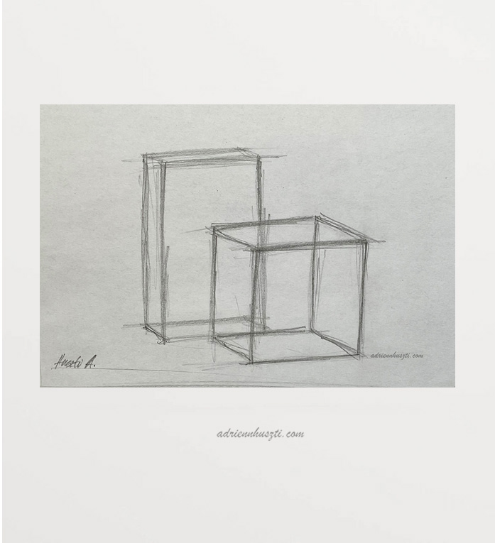 carbon cone cube cylinder Drawing  Geometric Shapes handrawing ink sketch