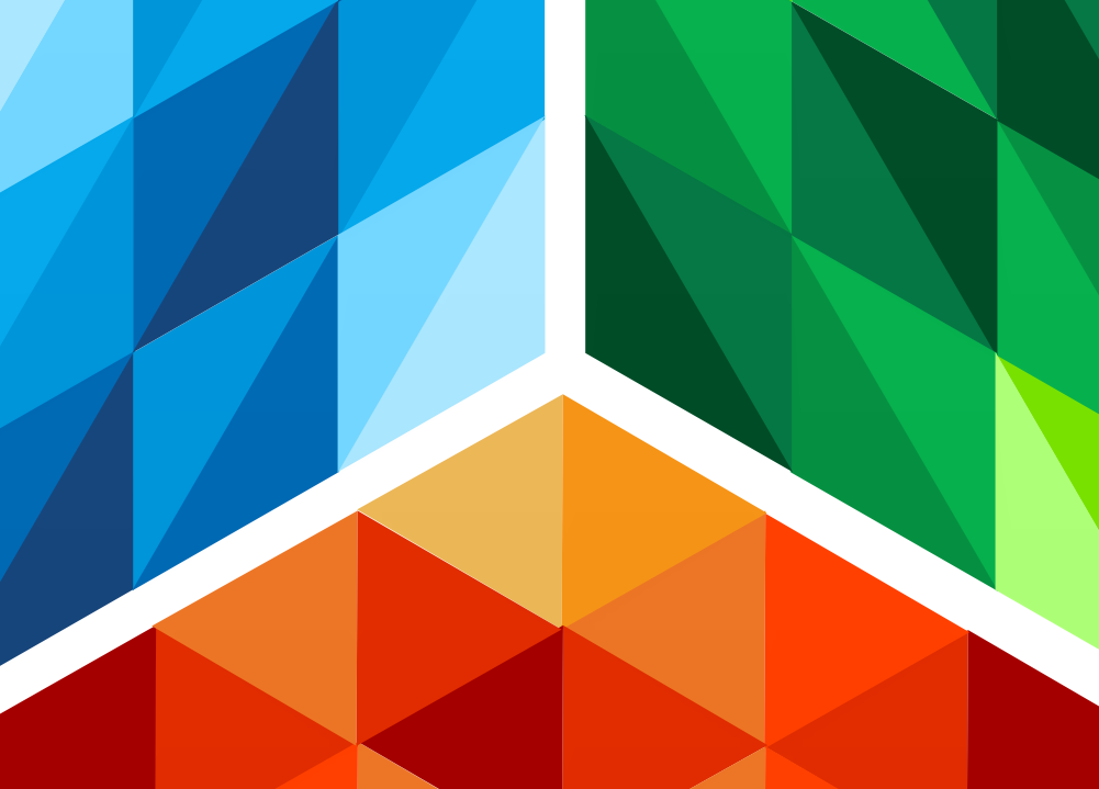 fda academy cubes Hexagons colors design