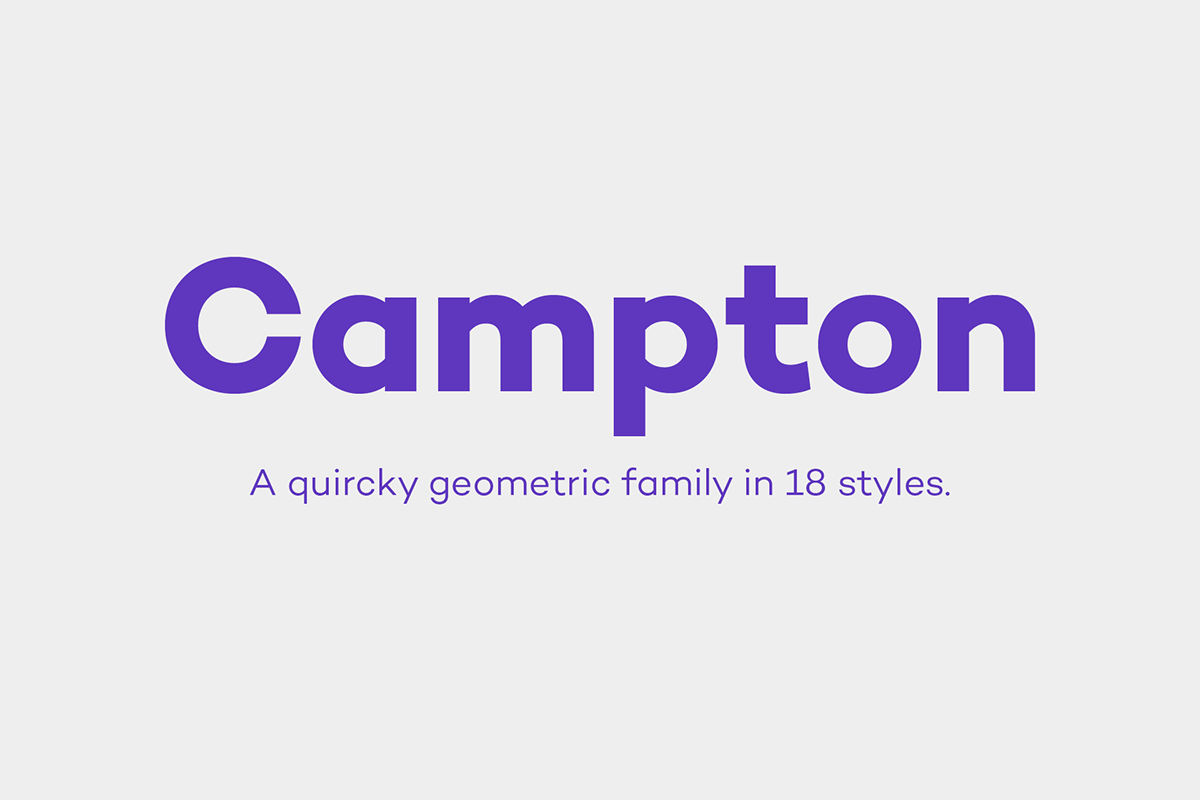 type design Typefamily family campton font berlin germany Retro modern geometric corporate editorial logodesign app