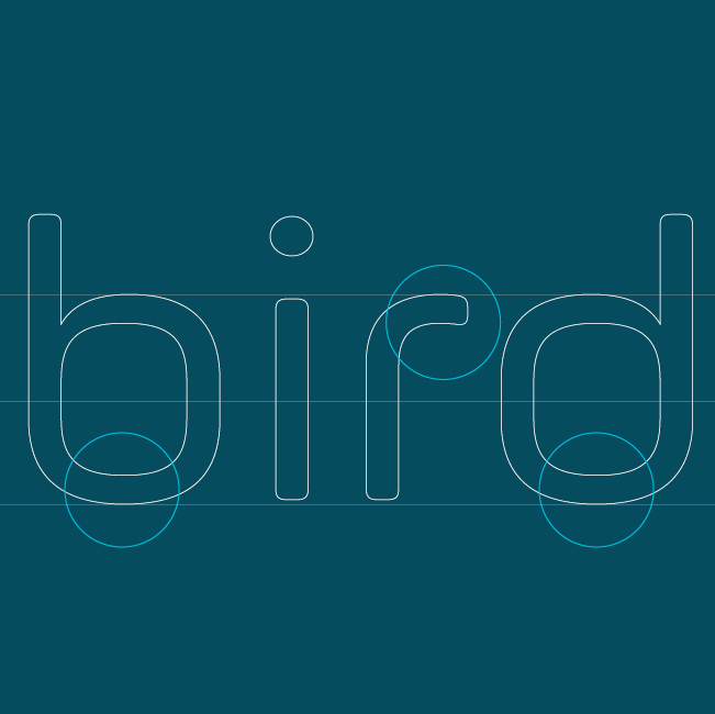 Logotype brand bird minimal line design