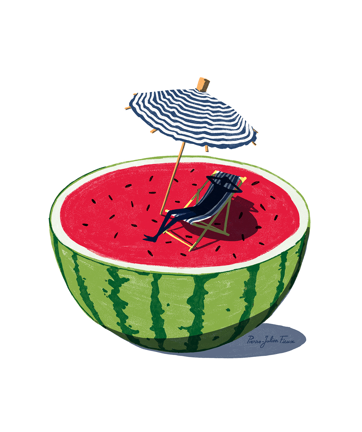 watermelon ILLUSTRATION  summer Umbrella chilling