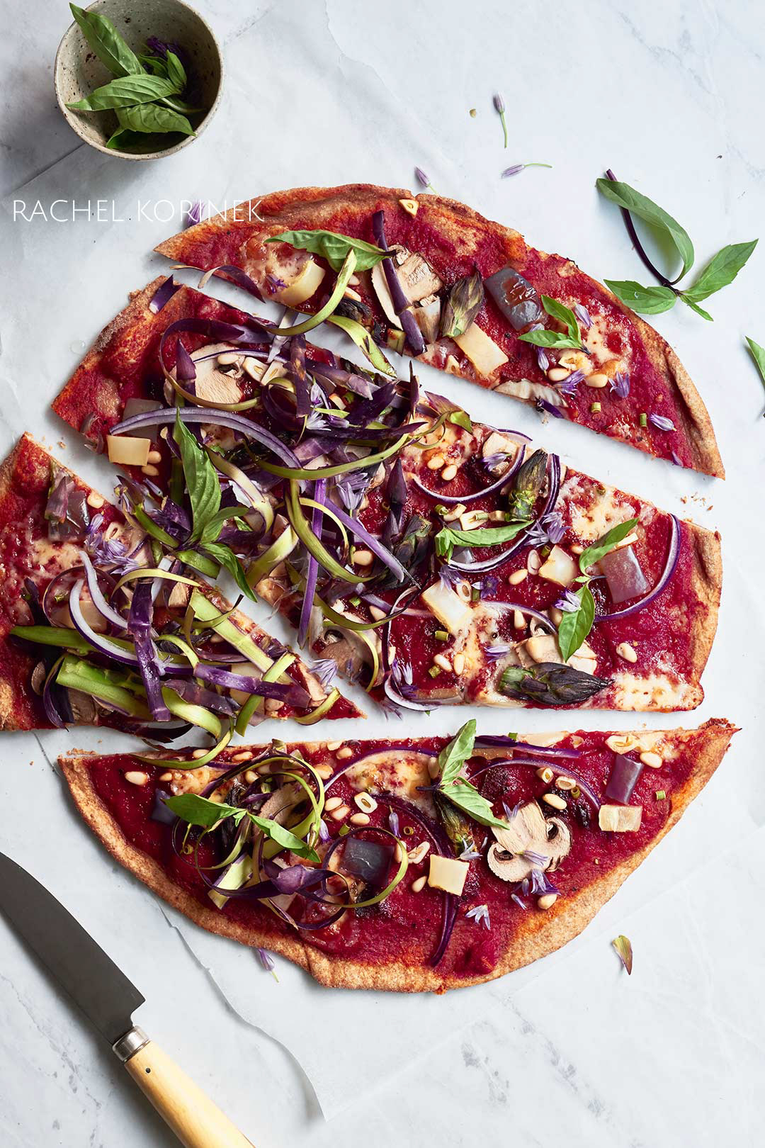 food photography food photographer food stylist food styling purple veggies vegetables pizza styling vegetable styling