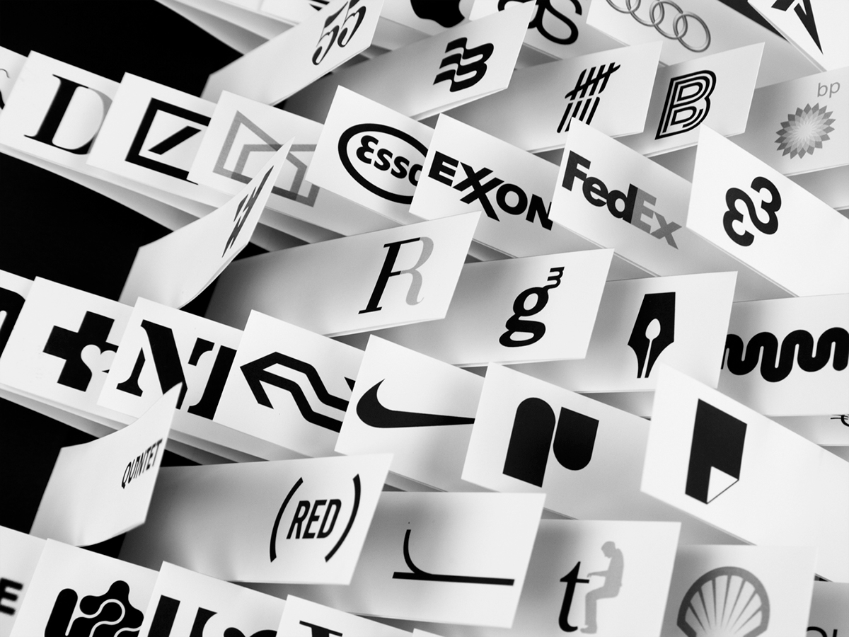 book print logos Layout black White handmade companies organizations risd