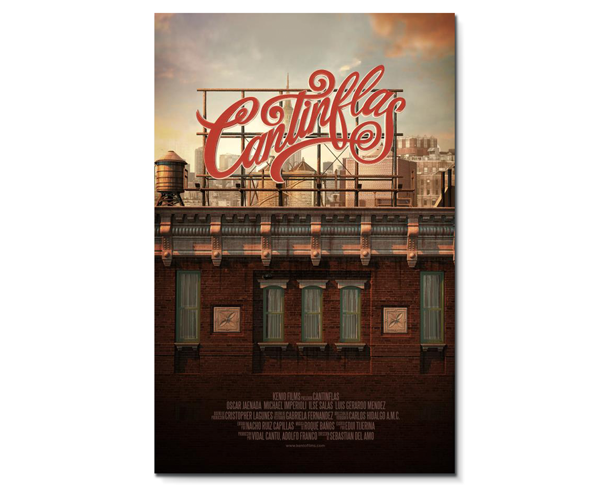 cantinflas Cantinflas the movie lettering type 3D movie poster Mario Moreno Handlettering brushpen alan guzman d10studio Render animation intro motion