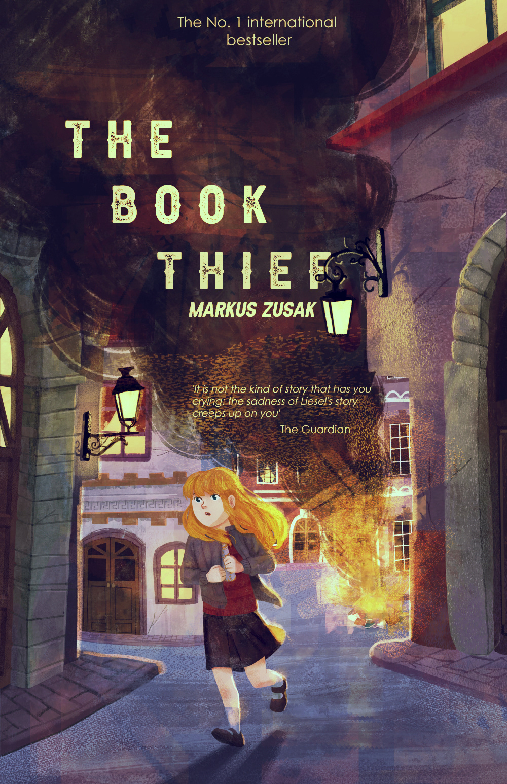 Book burning cover cover illustration markus zusak Middle grade Middle Grade Book middle grade book cover The book thief towm