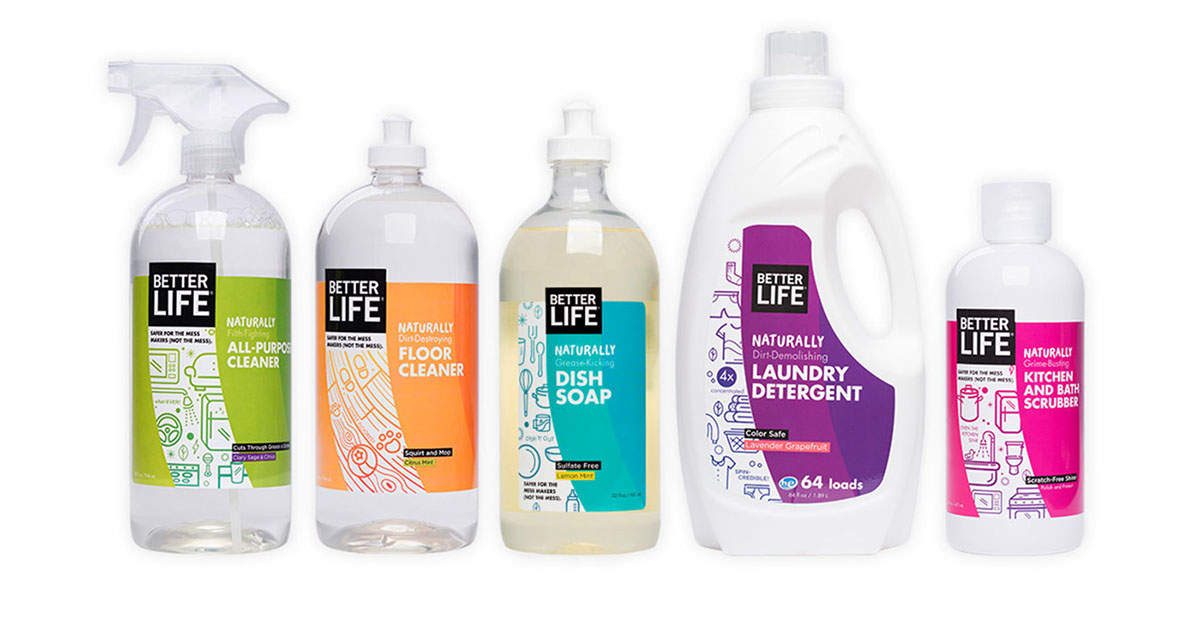 betterlife bottles cleaning natural icons Webdesign laundry dishes