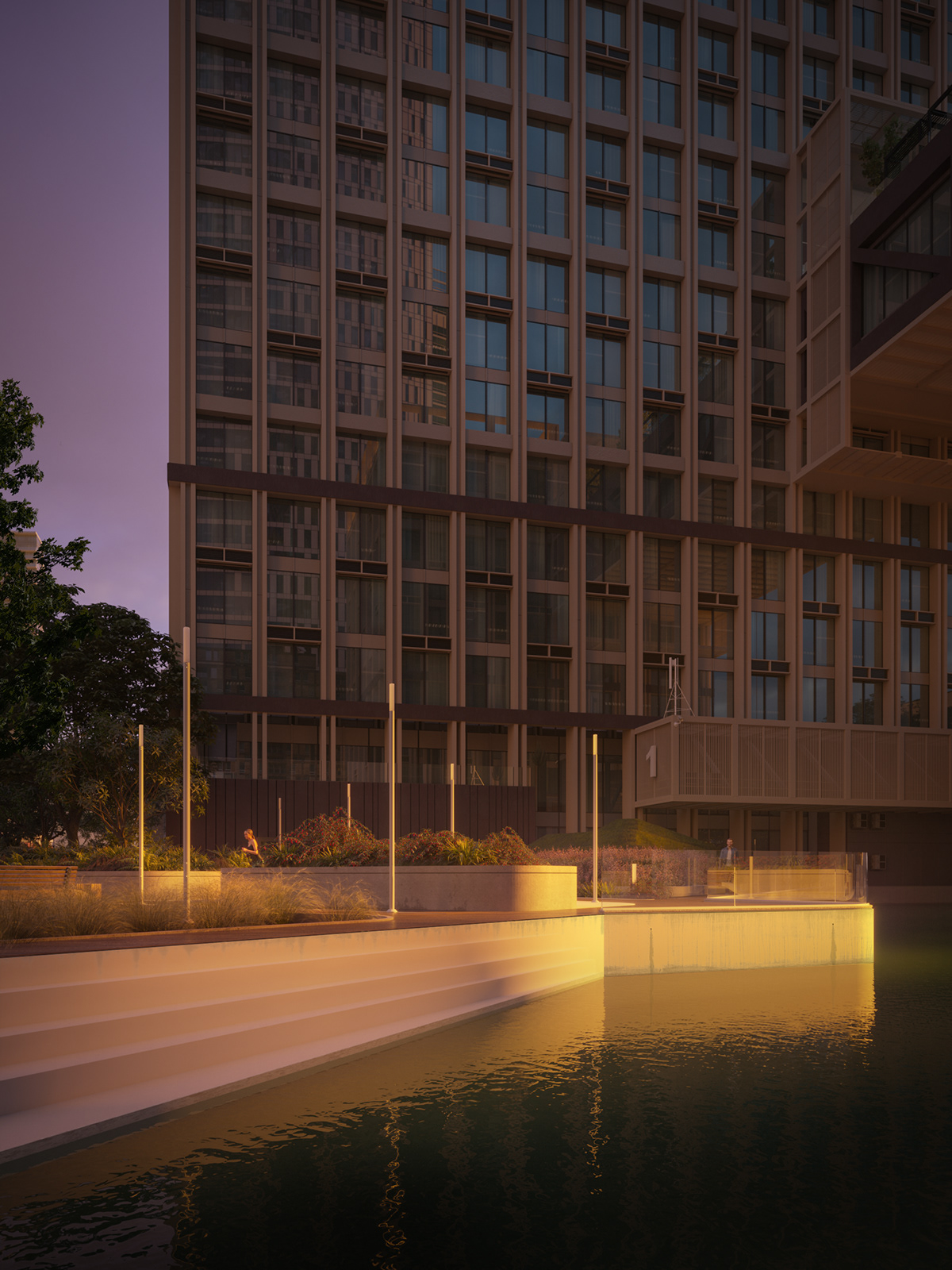 3ds max apartment architecture city corona render  design Landscape Park Render visualization