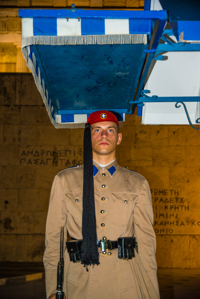 portrait man youth Greek presidential Guard Presidential Guard tourism Travel Greece Street history
