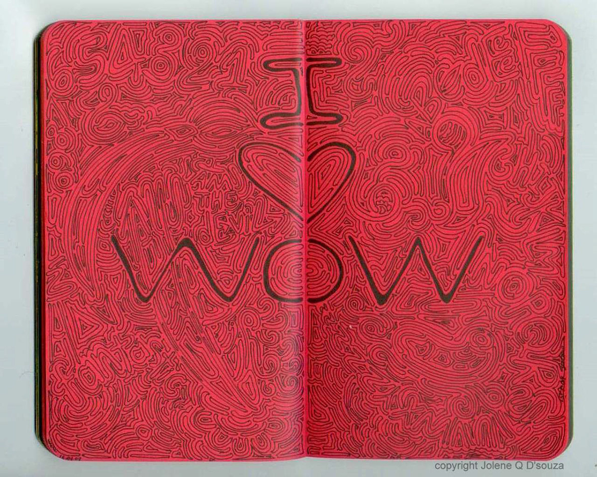 moleskine Red Series Jolene Dsouza art Pen & Ink