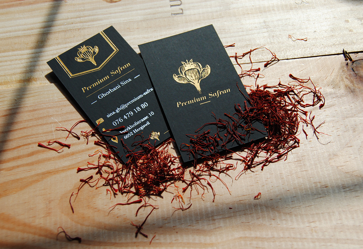 safran crocus Nature Herb wood black gold package flavour luxury flower premium best quality business cart
