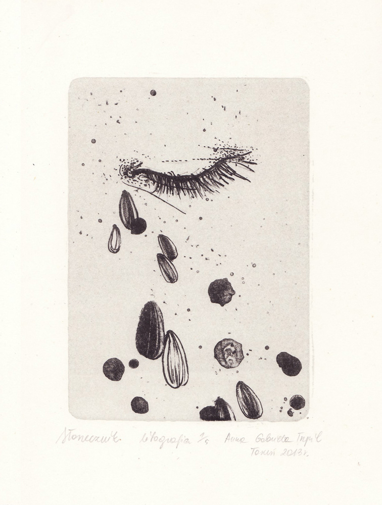postcard walentines Love plants walentynki pocztówki litografia litography printmaking
