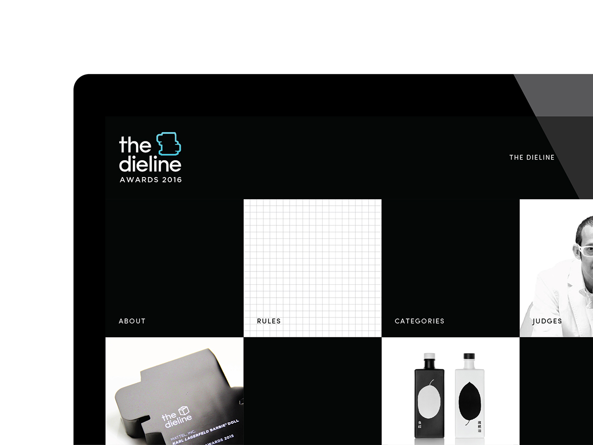 The Dieline Awards black and white geometric bold graphics icons
