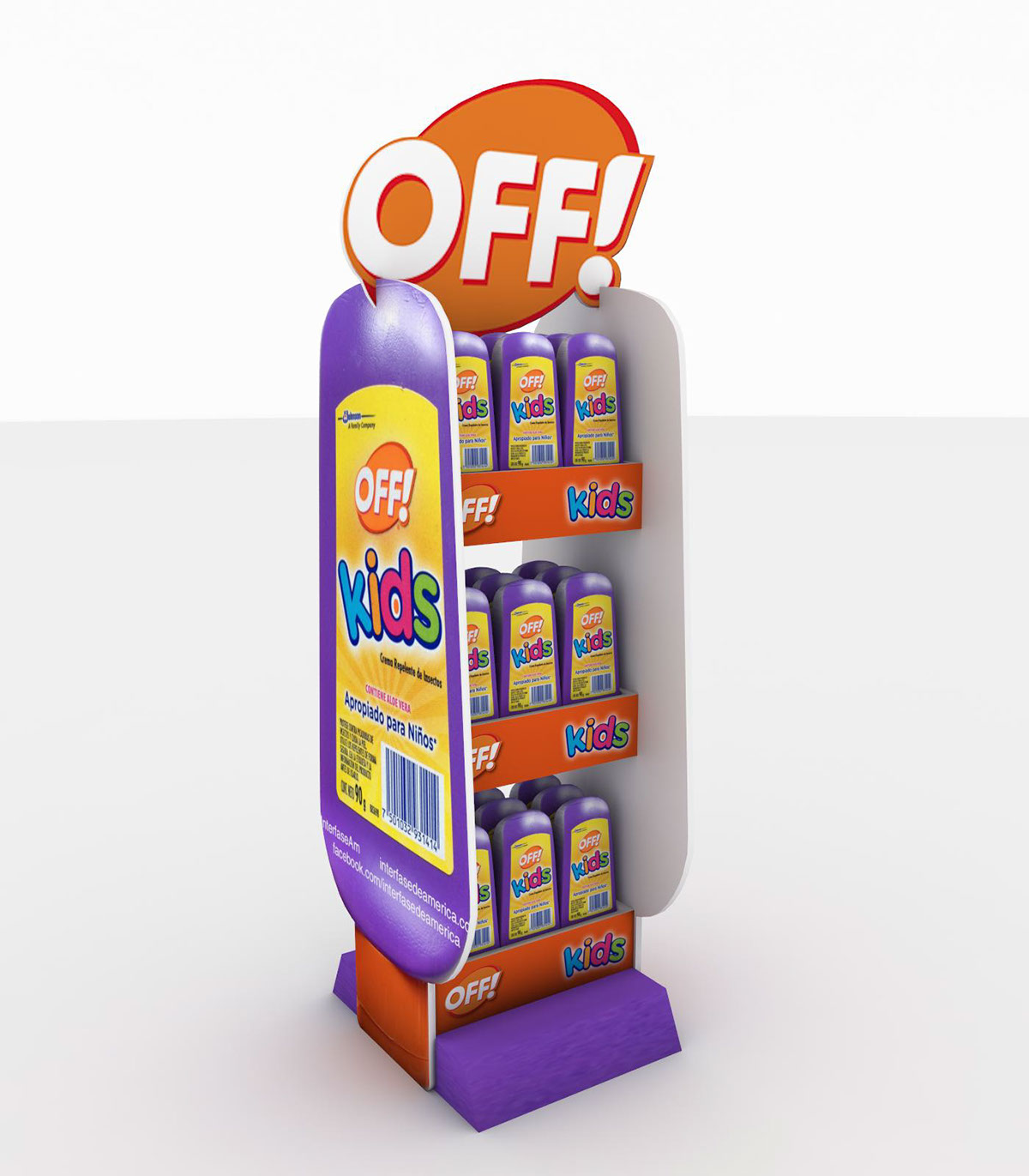 off pop off pop OFF Repelente repelente Stand dispenser off dispenser