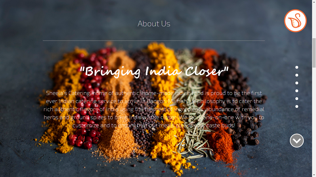 parallax creative Website catering indian Food  restaurant yum new spices Ethnic Authentic idli friedrice SouthAsian