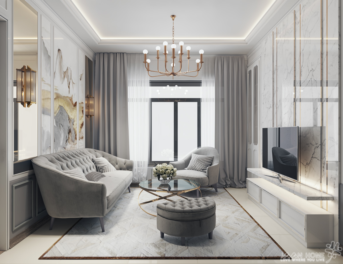 modern classic living room on Behance