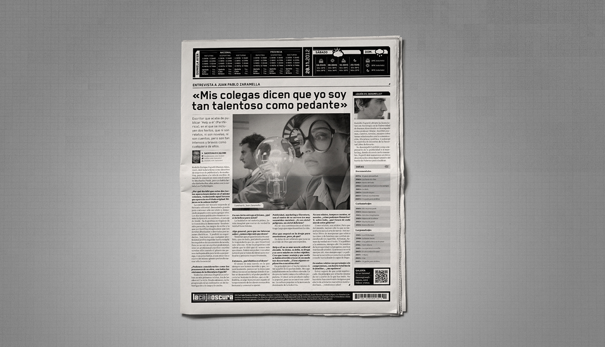 newspaper diario periodico breaking bad bryan cranston Aaron Paul batman Stallone saramella tipografia editorial