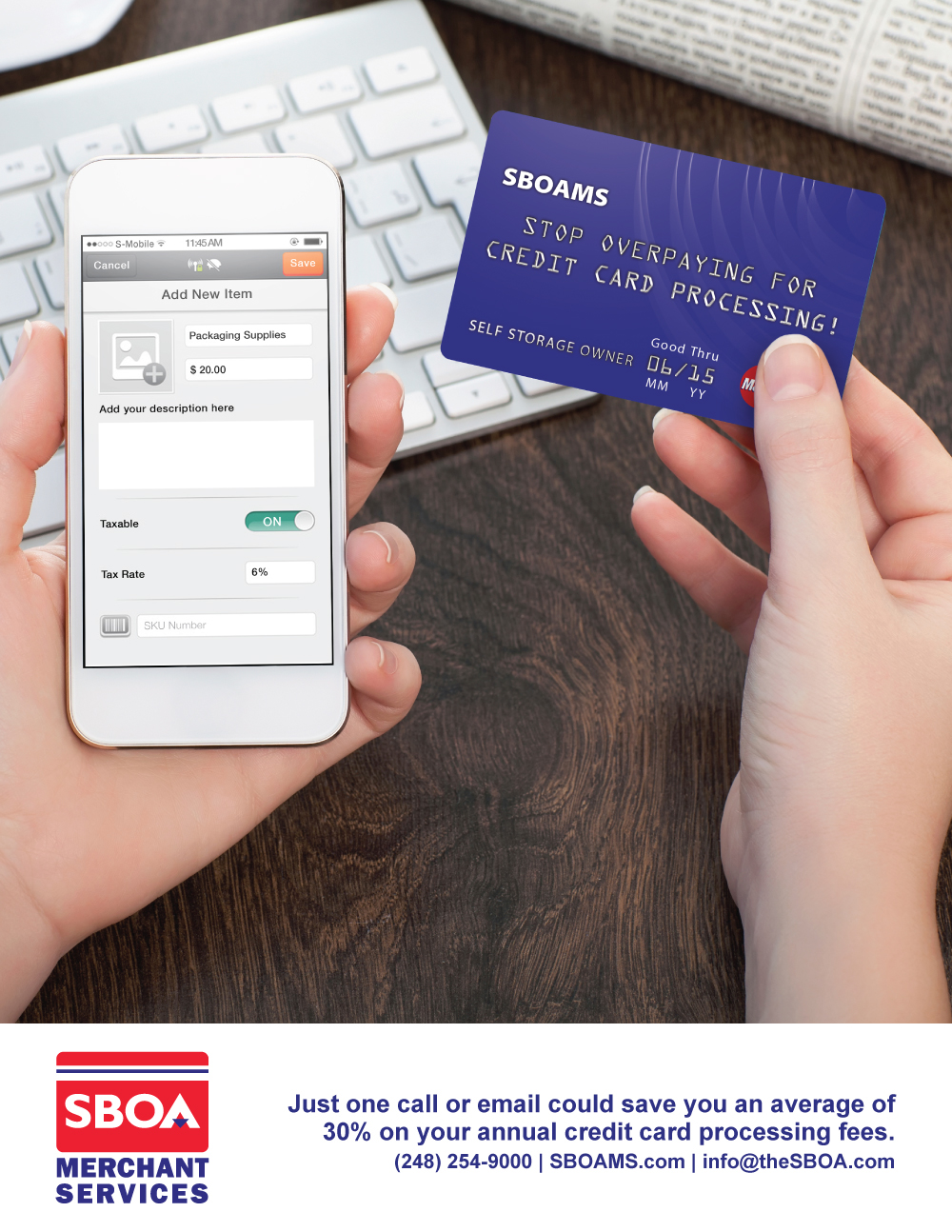 Adobe Portfolio sboa merchant services credit card Sage Mobile Processing Magazine Ad