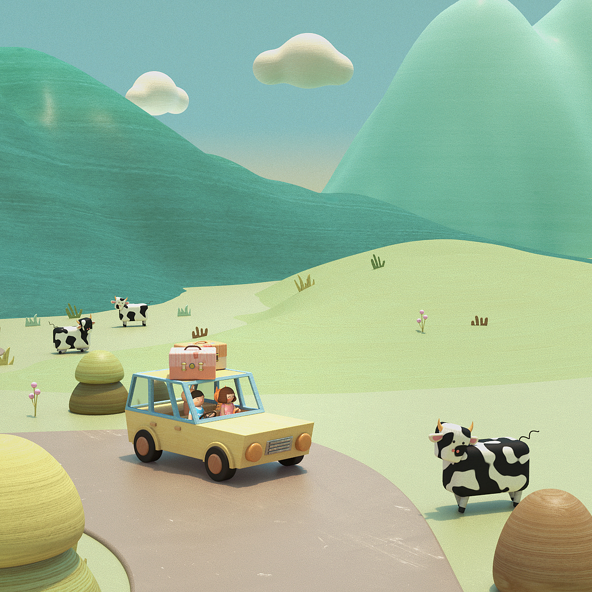Road Trip - 3D Animation on Behance