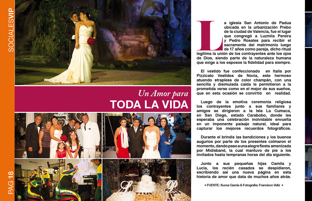 venezuela carabobo federico valecillo bodas eventos sociales farandula diagramación editorial Naguanagua valencia San Diego