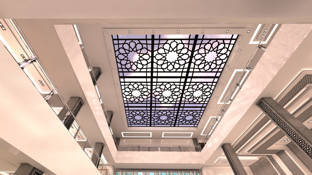 Sky light glass ceiling design