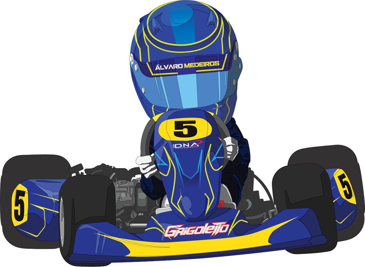 Racing karting graphic design  cartoon