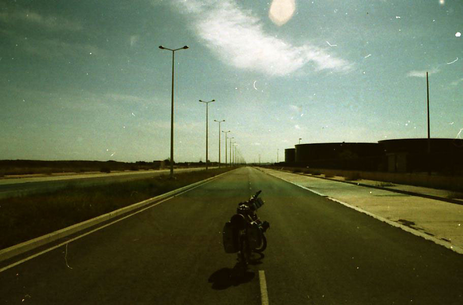 Bicycle journey road lonesome analog 35mm Travel Landscape Morocco spain