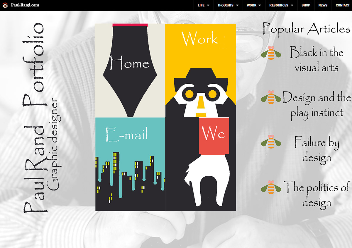Paul Rand webpages inspiration