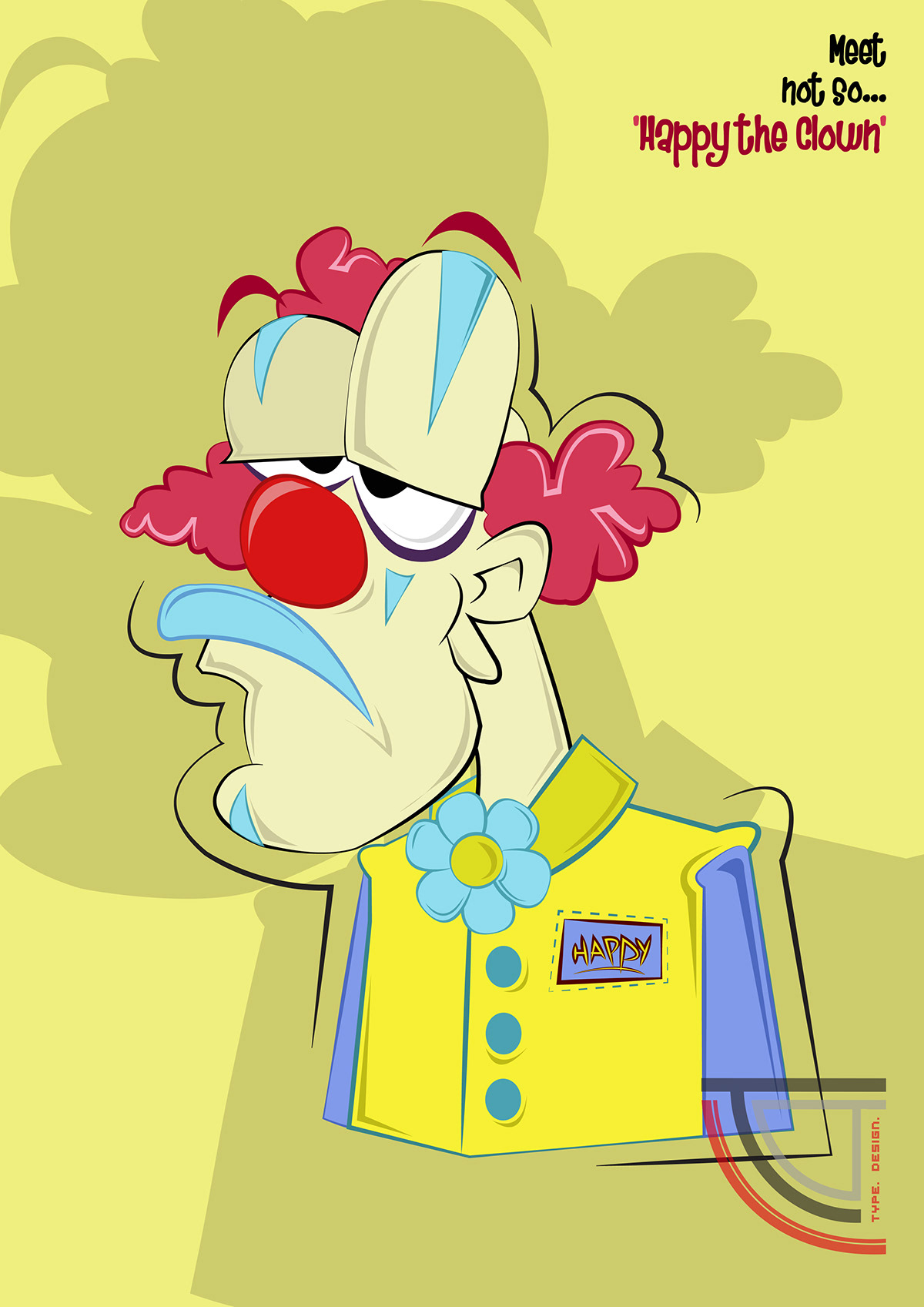 Clowns toons Cartoons Illustrator unhappy characters