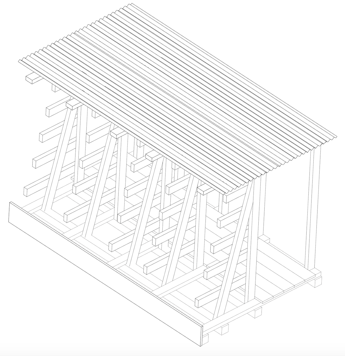 architecture shed wood Drawing  photograph