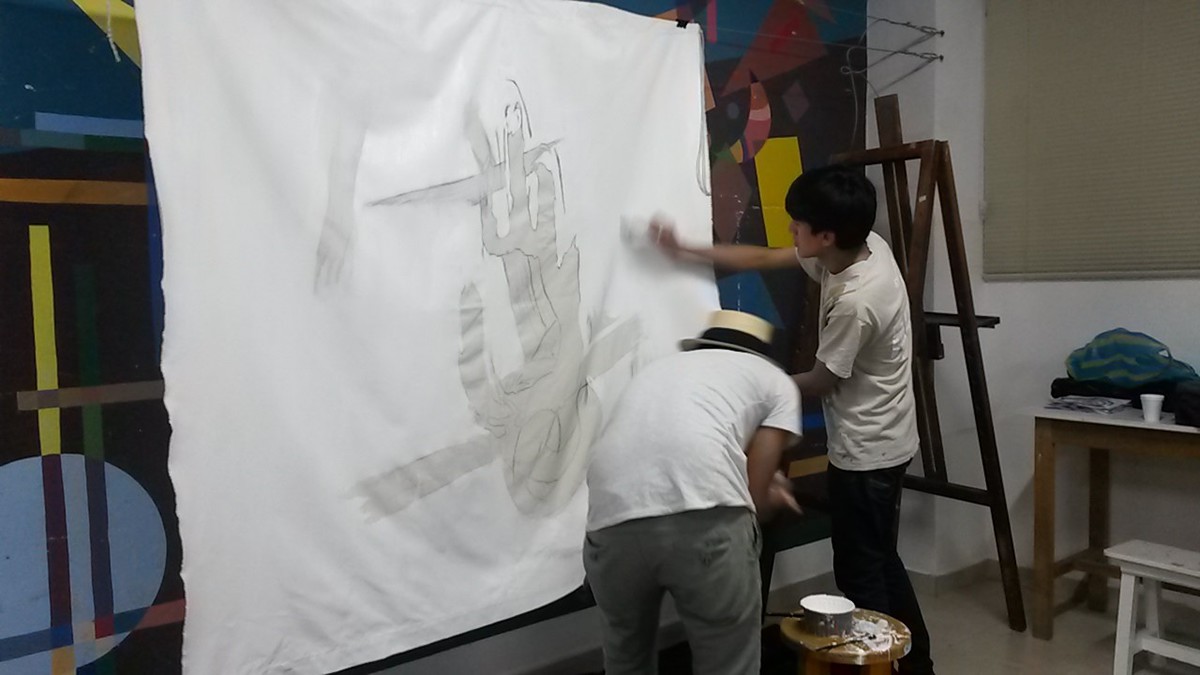 vestigios rupestres Loja arte contemporaneo body art Pintura mural instalaciones
