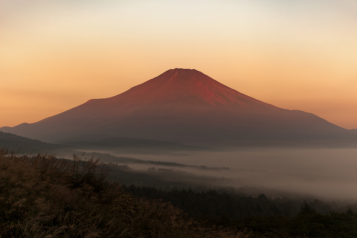 Landscape DAWN Nature autumn photograph japan Mt.Fuji Sea of clouds mountain panorama