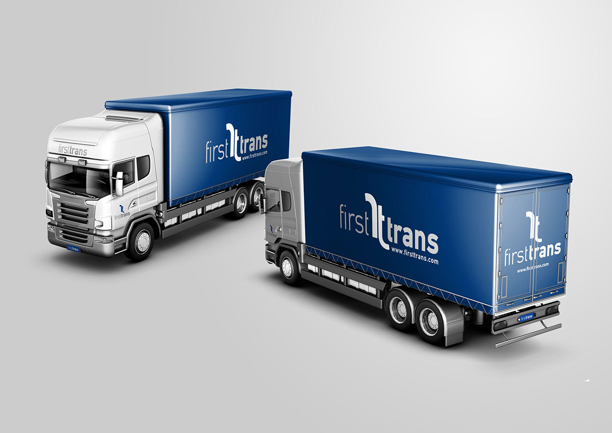 Adobe Portfolio logo Stationery Transport Logistics trucks Greece greek Corporate Identity
